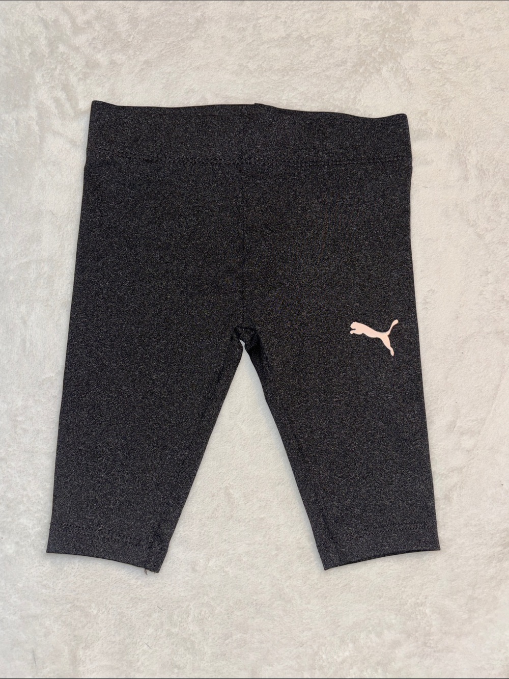 Puma Kids gray Leggings with Light Pink Logo